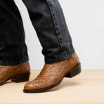 Kansas // Python Leather Western Boots // Cognac (7)