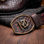 Kansas // Python Leather Western Boots // Blackcherry (7)