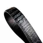 Iowa // Caiman Leather Belt // Black (36)