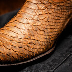 Kansas // Python Leather Western Boots // Cognac (7)