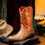 Kansas // Python Leather Western Boots // Cognac (7)