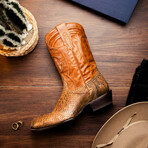 Kansas // Python Leather Western Boots // Cognac (7)