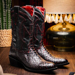 Kansas // Python Leather Western Boots // Blackcherry (7)