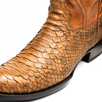 Kansas // Python Leather Western Boots // Cognac (7)