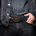 Georgia // Stingray Leather Belt // Black (36)