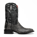 Missouri // Python Leather Western Boots // Stone White (7)