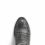 Phoenix // Caiman Belly Leather Western Boots // Stone Gray (10)