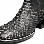 Missouri // Python Leather Western Boots // Stone White (7)