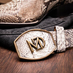 Missouri // Python Leather Western Boots // Natural (7)