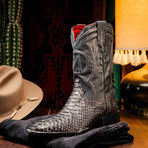 Missouri // Python Leather Western Boots // Stone White (7)