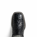 Alabama Ostrich Quill Western Boots // Black (10)