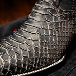 Missouri // Python Leather Western Boots // Stone White (7)