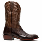 Denver Ostrich Leg Western Boots // Clear Brown (10)