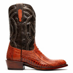 Denver Ostrich Leg Western Boots // Rustic Cognac (10)
