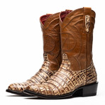 Phoenix // Caiman Belly Leather Western Boots // Stone Orix (10)