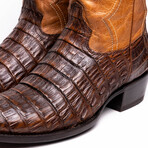 Phoenix // Caiman Belly Leather Western Boots // Aged Maple (7)