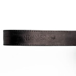 Montana // Caiman & Calf Leather Belt // Black (36)