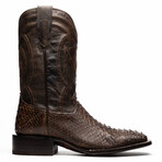 Missouri // Python Leather Western Boots // Brown (7)