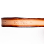 Montana // Caiman & Calf Leather Belt // Stone Brown (36)