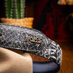 Arkansas // Python Leather Belt // Antique Newspaper (36)