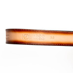 Texas // Caiman & Calf Leather Belt // Stone Brown (36)