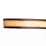 Texas // Caiman & Calf Leather Belt //Stone Orix (36)