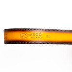 Iowa // Caiman Leather Belt // Mustard Brown (36)