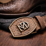 Missouri // Python Leather Western Boots // Brown (7)