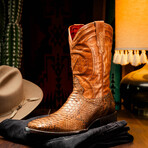 Missouri // Python Leather Western Boots // Cognac (7)