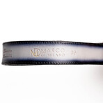 Iowa // Caiman Leather Belt // Stone Gray (36)