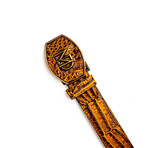 Iowa // Caiman Leather Belt // Mustard Brown (36)