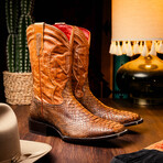 Missouri // Python Leather Western Boots // Cognac (7)