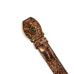 Iowa // Caiman Leather Belt // Brown (36)