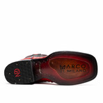 Alabama Ostrich Quill Western Boots // Red (10)