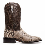 Missouri // Python Leather Western Boots // Natural (7)