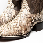 Missouri // Python Leather Western Boots // Natural (7)