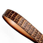 Iowa // Caiman Leather Belt // Brown (36)