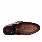 Savannah // Ostrich Quill Leather Western Boots // Red (10)