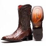 Alabama Ostrich Quill Western Boots // Kango Tabac (10)