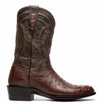 Savannah // Ostrich Quill Leather Western Boots // Kango Tabac (10)