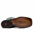 Tucson // Caiman Belly Leather Western Boots // Black (7)