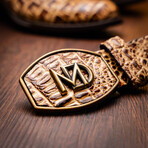 Phoenix // Caiman Belly Leather Western Boots // Stone Orix (10)