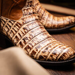 Phoenix // Caiman Belly Leather Western Boots // Stone Orix (10)