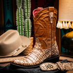 Phoenix // Caiman Belly Leather Western Boots // Stone Orix (10)
