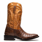 Tucson // Caiman Belly Leather Western Boots // Aged Maple (7)