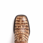 Tucson // Caiman Belly Leather Western Boots // Stone Orix (10)