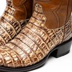 Phoenix // Caiman Belly Leather Western Boots // Stone Orix (10)