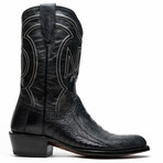 Denver Ostrich Leg Western Boots // Black (10)