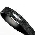 Georgia // Stingray Leather Belt // Black (36)