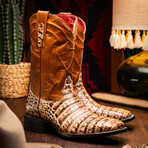 Tucson // Caiman Belly Leather Western Boots // Stone Orix (10)